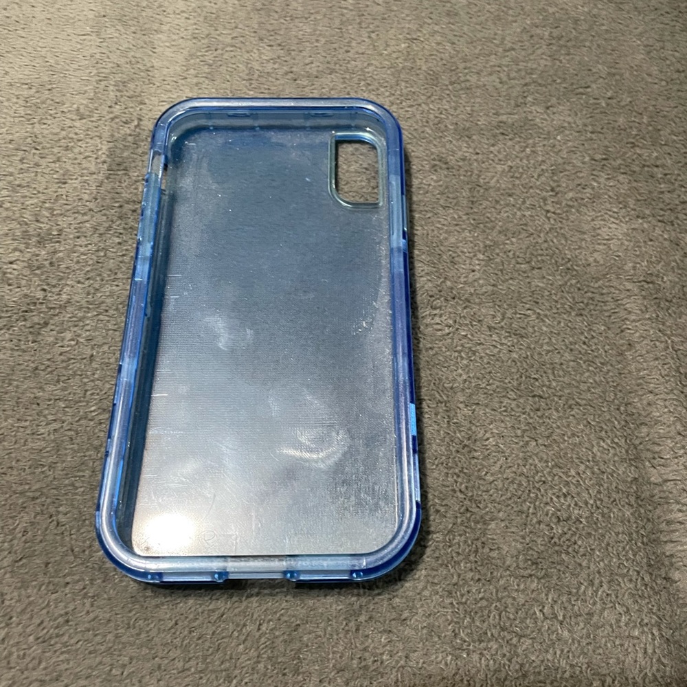 Hard plastic blue iPhone XR phone case